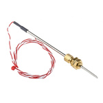 RS PRO PT100 RTD Sensor, 4mm Dia, 150mm Long, 2 Wire, G1/8, Class B +250°C Max