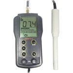 Hanna Instruments pH Meter, 0 → 4 mS/cm, 0 → +14 pH HI 9813-5N