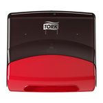 654008 | Tork Plastic Red Wall Mounting Paper Towel Dispenser, 206mm x 394mm x 427mm