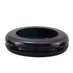 RS PRO Black PVC 31.7mm Cable Grommet for Maximum of 25mm Cable Dia.