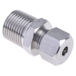 RS PRO Thermocouple Compression Fitting for Use with Thermocouple, 1/2 BSPT, 6mm Probe, RoHS Compliant Standard
