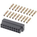 Datamate Connector Kit Containing 18 way DIL Female Shell, Crimps