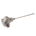 RS PRO PT100 RTD Sensor, 6mm Dia, 300mm Long, 4 Wire, G1/2, +450°C Max