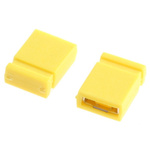 RS PRO Shorting Link Female Straight Yellow Closed Top 2 Way 1 Row 2.54mm Pitch