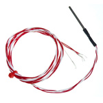 RS PRO PT100 RTD Sensor, 3mm Dia, 50mm Long, 4 Wire, Probe, Class B +200°C Max