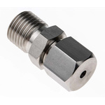 RS PRO Thermocouple Compression Fitting for Use with Thermocouple, 1/4 BSPP, 3mm Probe, RoHS Compliant Standard