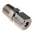 RS PRO Thermocouple Compression Fitting for Use with Thermocouple, 1/4 BSPT, 6mm Probe, RoHS Compliant Standard