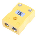 RS PRO In-Line Thermocouple Connector for Use with Type K Thermocouple, Standard Size, BS Standard