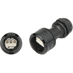 Elkay Electrical 3 Pole IP68 Rating Cable Mount Male Mains Inline Connector Rated At 16A