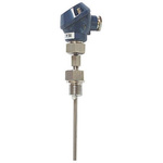 Jumo PT100 RTD Sensor, 6mm Dia, 300mm Long, 3 Wire, G1/2, Class B +400°C Max