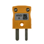 RS PRO In-Line Thermocouple Connector for Use with Type K Thermocouple, Miniature Size, ANSI Standard
