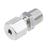 RS PRO In-Line Thermocouple Compression Fitting for Use with Thermocouple, 1/8 NPT, 1/8in Probe, RoHS Compliant Standard