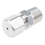 RS PRO In-Line Thermocouple Compression Fitting for Use with Thermocouple, 1/4 NPT, 1.5mm Probe, RoHS Compliant Standard
