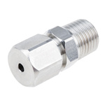 RS PRO In-Line Thermocouple Compression Fitting for Use with Thermocouple, 1/4 NPT, 3mm Probe, RoHS Compliant Standard