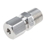 RS PRO In-Line Thermocouple Compression Fitting for Use with Thermocouple, 1/4 NPT, 4.5mm Probe, RoHS Compliant Standard