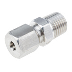 RS PRO In-Line Thermocouple Compression Fitting for Use with Thermocouple, 1/4 NPT, 3/16in Probe, RoHS Compliant