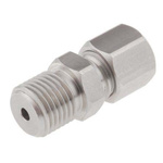 RS PRO Stainless Steel Compression Fitting for Use with 2 mm Diameter Thermocouple Probe