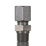 RS PRO Straight Thermocouple Compression Fitting for Use with Thermocouple Probes, 1/8 NPT, 6mm Probe