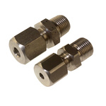 RS PRO Straight Thermocouple Compression Fitting for Use with Thermocouple Probes, 1/4 BSPP, 6mm Probe