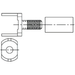 Amphenol RF Straight BNC Connector, PCB Mount, RG174/U, RG188 A/U, RG316/U