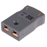 RS PRO In-Line Thermocouple Connector for Use with Type B Thermocouple, Miniature Size, ANSI Standard