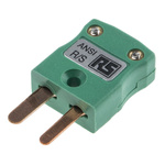 RS PRO In-Line Thermocouple Connector for Use with Type R/S Thermocouple, Miniature Size, ANSI Standard