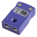 RS PRO In-Line Thermocouple Connector for Use with Type E Thermocouple, Miniature Size, ANSI Standard