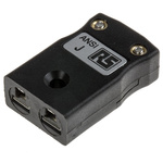 RS PRO In-Line Thermocouple Connector for Use with Type J Thermocouple, Miniature Size, ANSI Standard