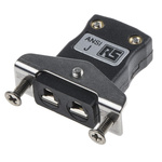 RS PRO Panel Mount Thermocouple Connector for Use with Type J Thermocouple, Miniature Size, ANSI Standard