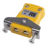 RS PRO Panel Mount Thermocouple Connector for Use with Type K Thermocouple, Miniature Size, ANSI Standard