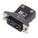 RS PRO Panel Mount Thermocouple Connector for Use with Type J Thermocouple, Standard Size, ANSI Standard