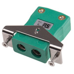 RS PRO Quickwire Panel Mount Thermocouple Connector for Use with Type K Thermocouple, Standard Size, IEC Standard