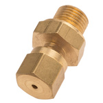 RS PRO In-Line Thermocouple Compression Fitting for Use with Thermocouple, 1/8 BSPP, 1.5mm Probe, RoHS Compliant