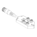 Brad from Molex 120119 Series Sensor Box, M12, 30mm cable, 5 way, 8 port
