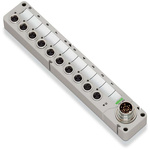 Wago 757 Series Actuator Hub, M8, 3 way, 8 port