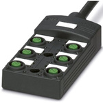 Phoenix Contact SACB Series Sensor Box, M12, 10m cable, 5 way, 6 port