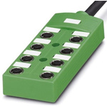 Phoenix Contact SACB Series Sensor Box, M12, 5m cable, 5 way, 8 port