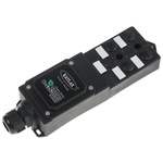 RS PRO Sensor Box, M12, 5 way, 4 port