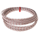 RS PRO Type K Thermocouple Wire, 10m, Unscreened, Glass Fibre Insulation, +350°C Max, 1/0.315mm