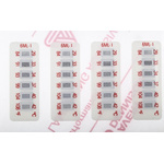 RS PRO Non-Reversible Temperature Sensitive Label, 29°C to 42°C, 6 Levels