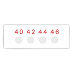 RS PRO Non-Reversible Temperature Sensitive Label, 40°C to 46°C, 4 Levels