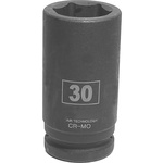RS PRO 30.0mm, 3/4 in Drive Impact Socket Hexagon