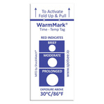 SpotSee Non-Reversible Temperature Sensitive Label, +30°C to +37°C, 1 Level Levels