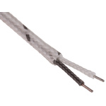 RS PRO Type J Thermocouple & Extension Wire, 20m, Unscreened, Glass Fibre Insulation, +600°C Max