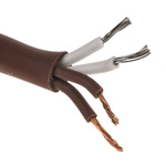 RS PRO Type T Thermocouple Wire, 25m, Unscreened, Silicone Rubber Insulation, +200°C Max, 7/0.2mm