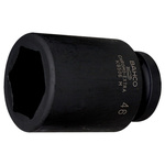 Bahco 46.0mm, 1.0 in Drive Impact Socket Hexagon, 110.0 mm length