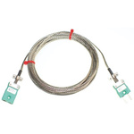 RS PRO Type K Extension Cable, 5m, Glass Fibre Insulation, 7/0.2mm