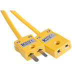 RS PRO Type K Extension Cable, 2m, PVC Insulation, 7/0.2mm
