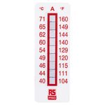 RS PRO Non-Reversible Temperature Sensitive Label, 40°C to 71°C, 9 Levels