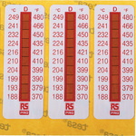 RS PRO Non-Reversible Temperature Sensitive Label, 188°C to 249°C, 10 Levels